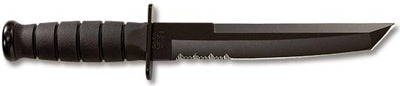 KA-BAR Tanto Fixed 8.0 in Black Blade Kraton Handle