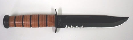 Ka-Bar Full-Size Fixed 7 in Blk Blade Foliage Kraton Handle